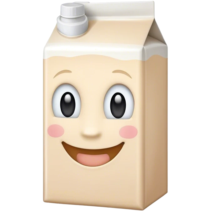 Milk carton with a face emoji