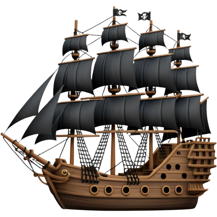 Pirate ship frigate emoji