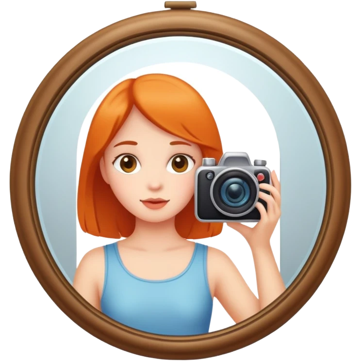 girl make photo in the mirror emoji