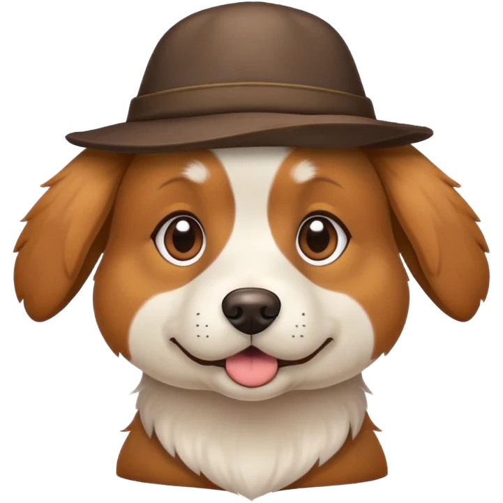Dog wearing a hat emoji