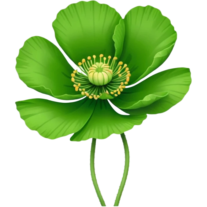Poppy Plant with  white outline emoji