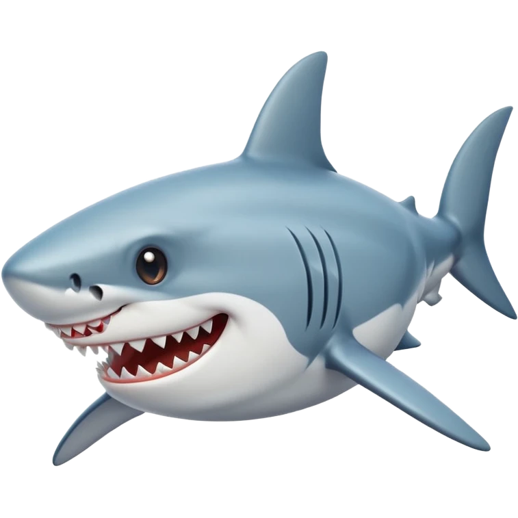 un requin style cartoon emoji