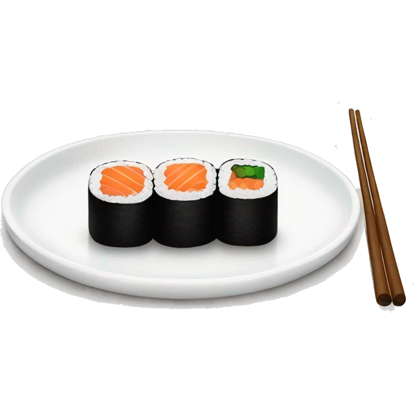 sushi on a plate emoji