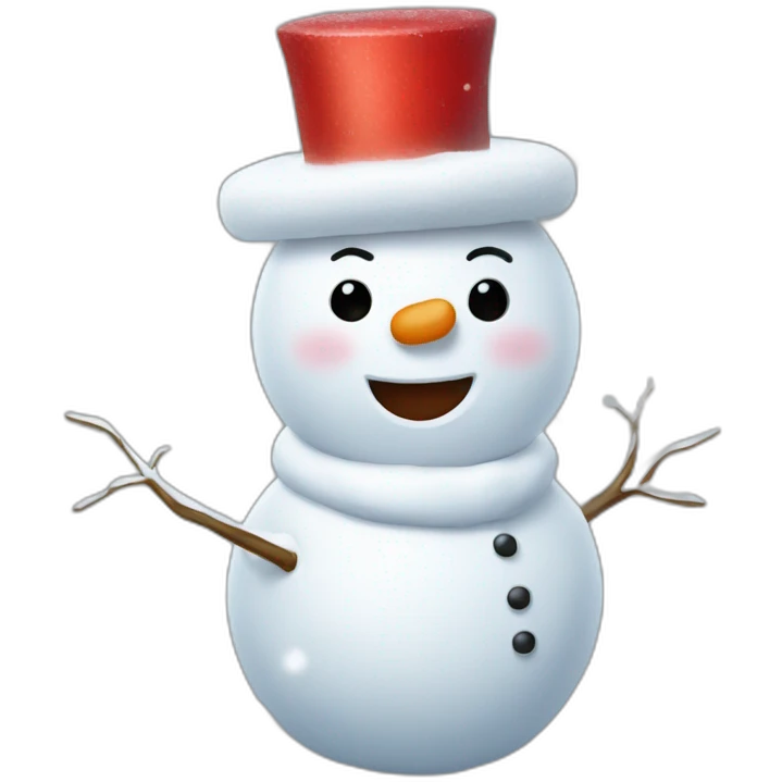 Bonhomme de neige étourdi emoji