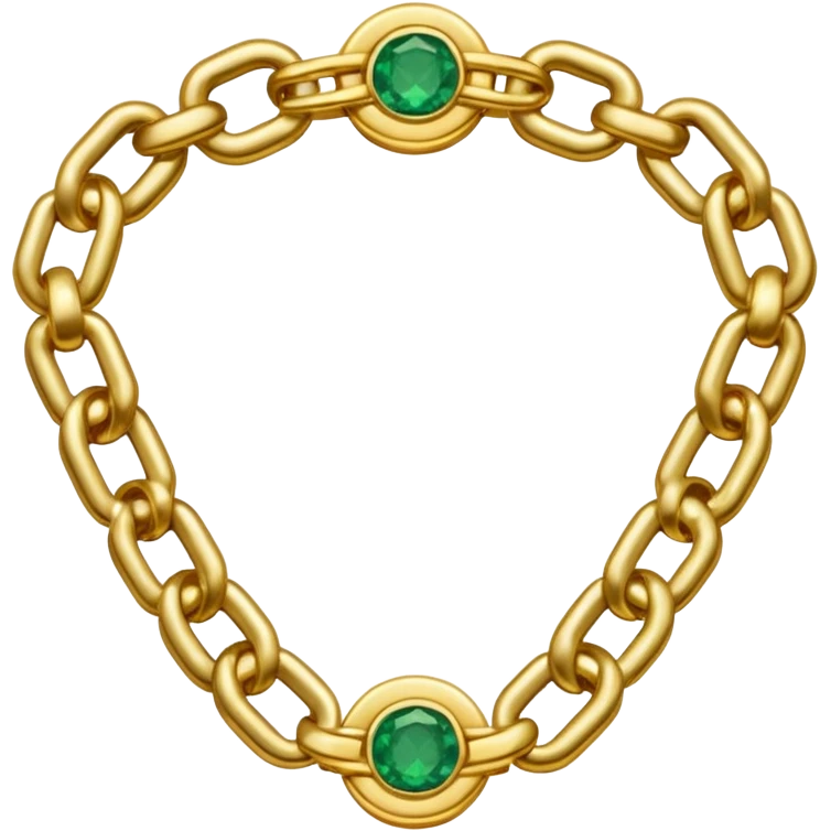 open chain in golden and green colours emoji