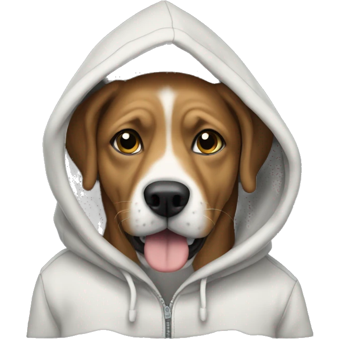 Dog with hoodie emoji