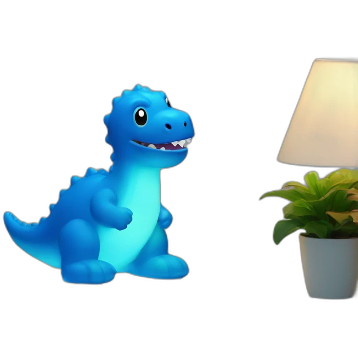 blue dinosaur nightlight emoji