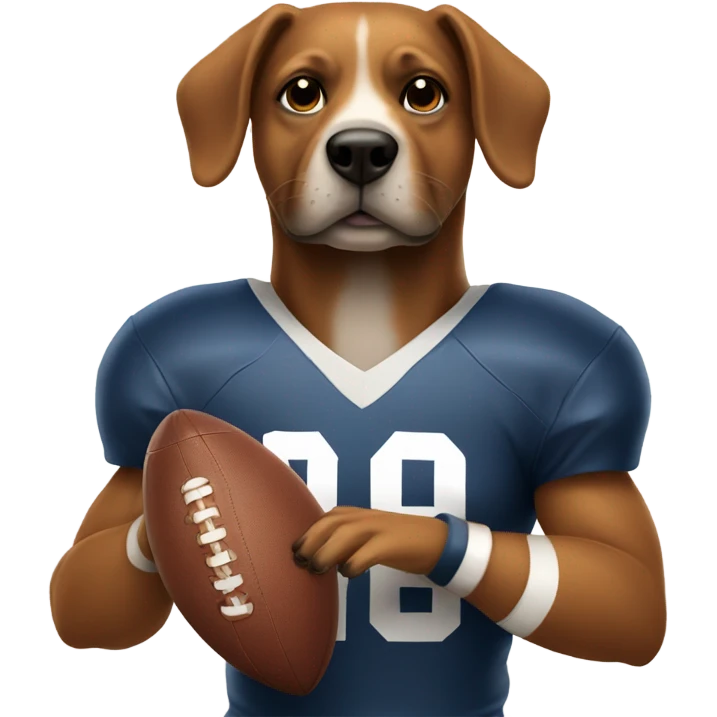 Dog football player emoji