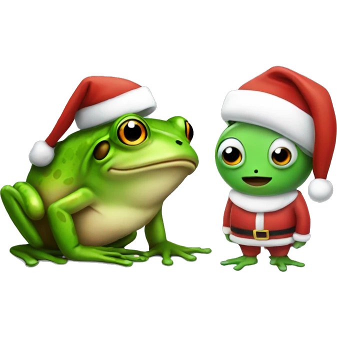 Frog + Santa emoji