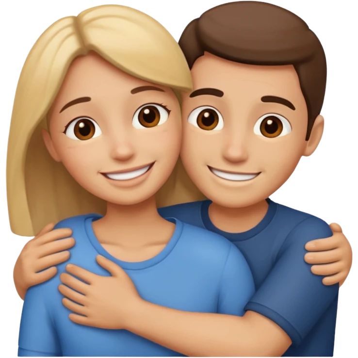 Two people hugging emoji