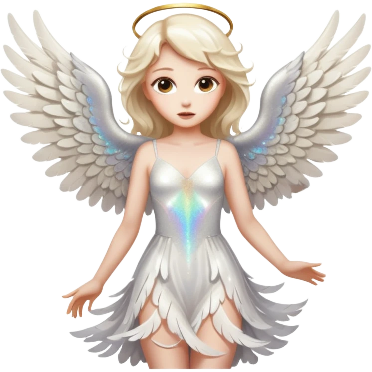Glitter fallen angel emoji