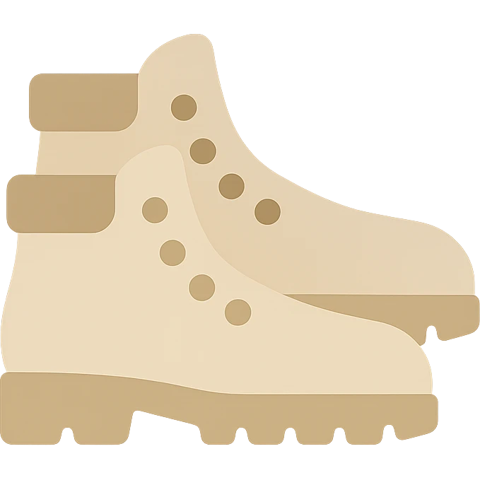 beige hiking boots emoji
