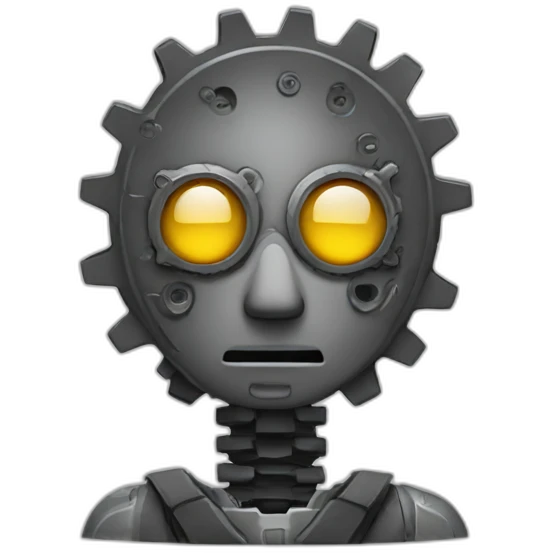 Gears head person emoji