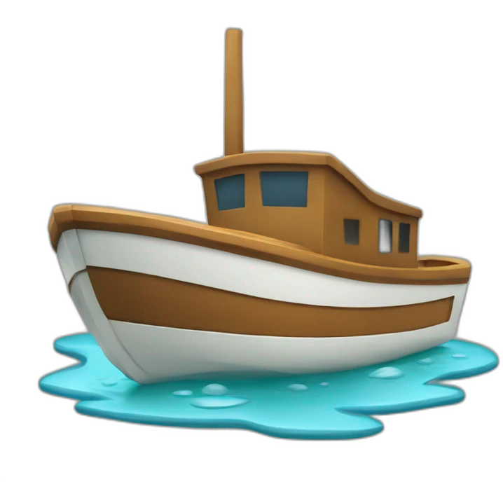 A Boat on a river emoji