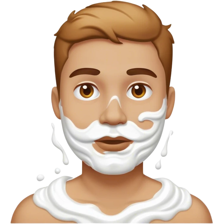 shaving cream face emoji