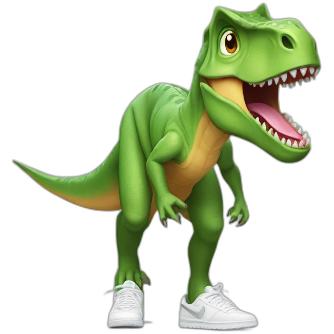 Dinosaur in Nikes emoji