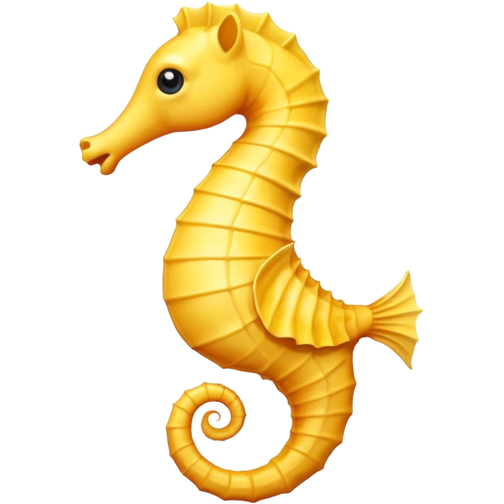 Left Facing Yellow Seahorse  emoji