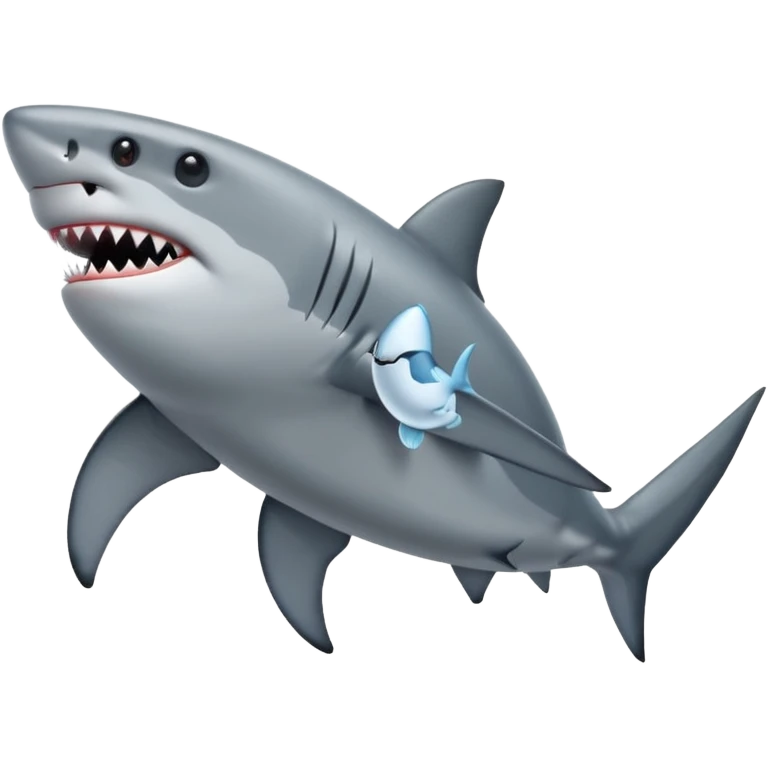 Un tiburon con zapatos emoji