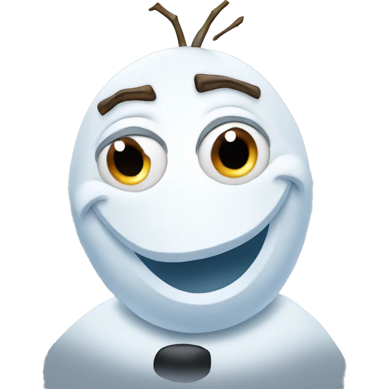 olaf snowman, frozen, sad face emoji