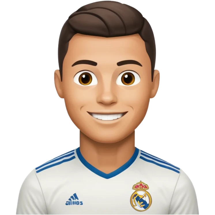 cristiano ronaldo wearing a real madrid jersey emoji