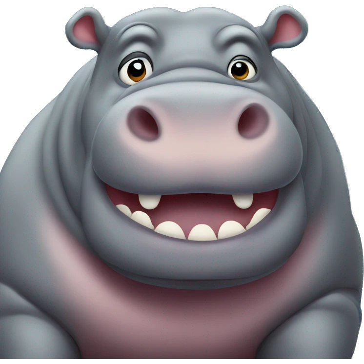 fat hippo emoji
