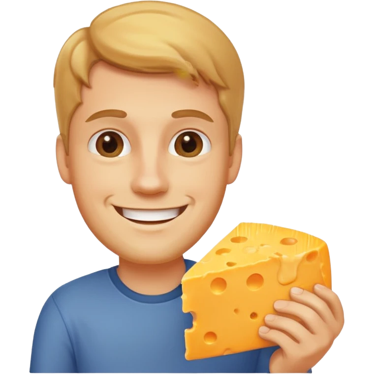 white guy with cheddar cheese emoji