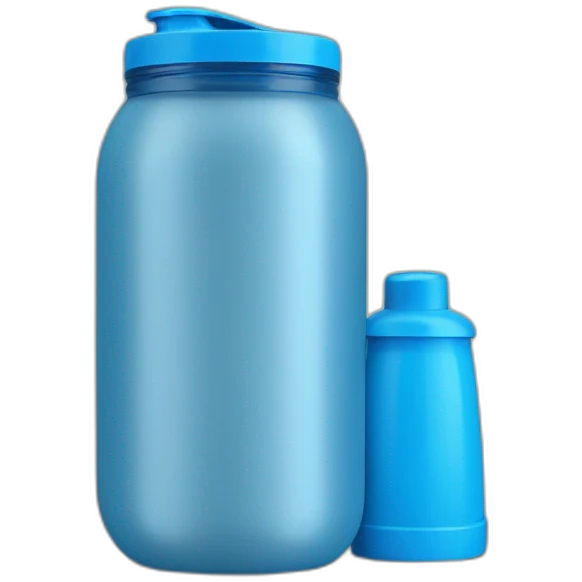 blue protein shaker bottle emoji