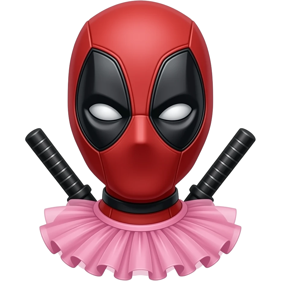 deadpool in a pink tutu emoji