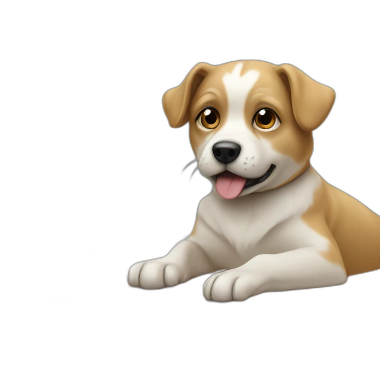 dog on a computer working 9-5 emoji