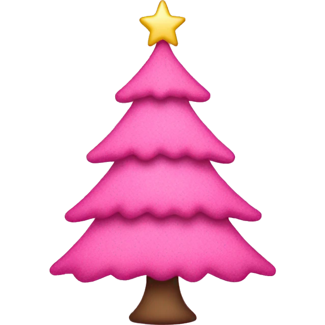 pink christmas tree emoji