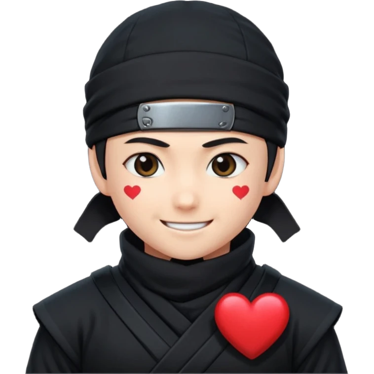 Ninja con ojos de corazón 😘 emoji