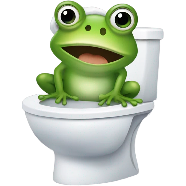 Frog in toilet emoji