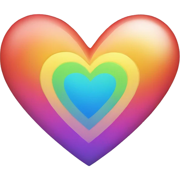Corazón de color arcoiris  emoji