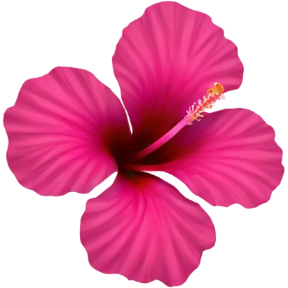 Pink hibiscus  emoji