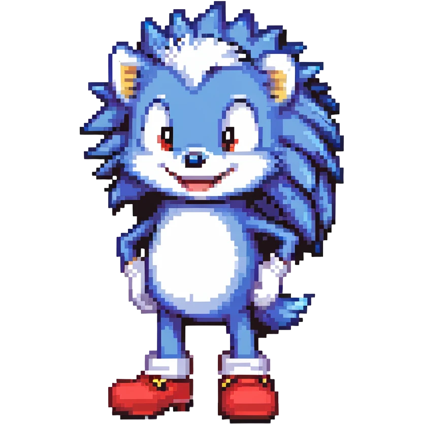 Sanic meme character emoji