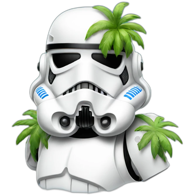 Tropical dancing storm trooper emoji