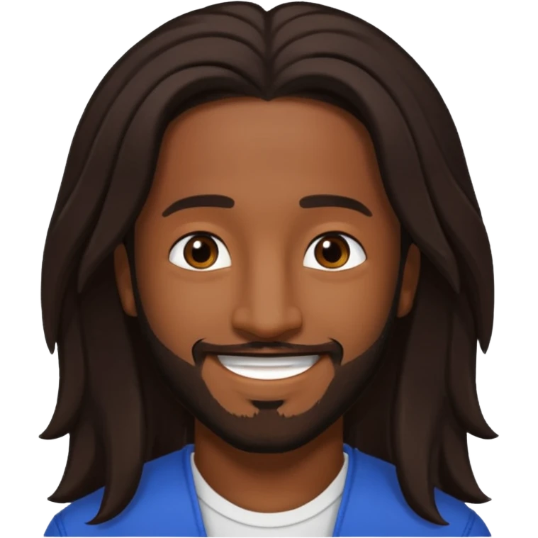 Omarion with dark brown long hair  emoji