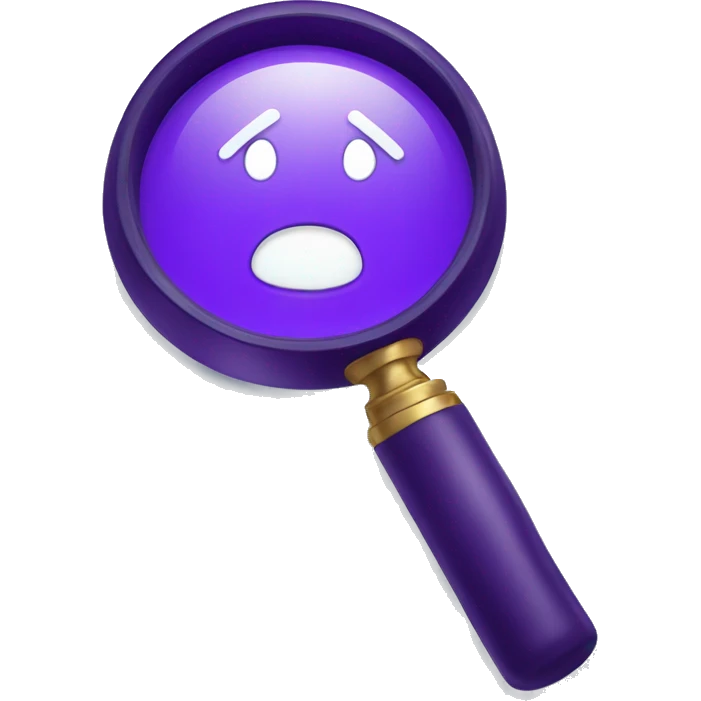 purple magnifying glass emoji