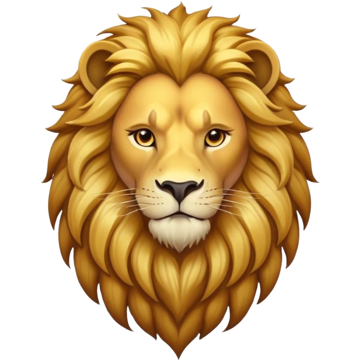majestic lion with golden mane emoji