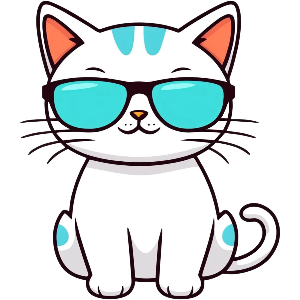 Cat with sunglasses emoji