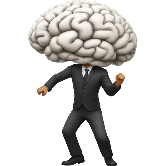 dancing brain emoji