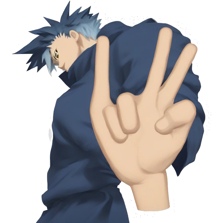Jujutsu kaisen gojo hand sign emoji