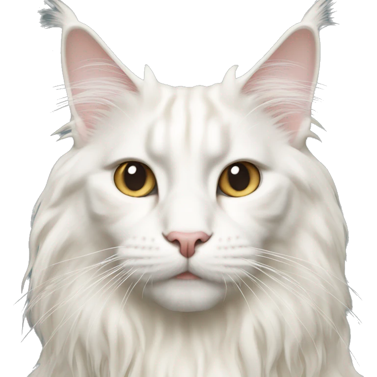 White cream Maine coon  emoji