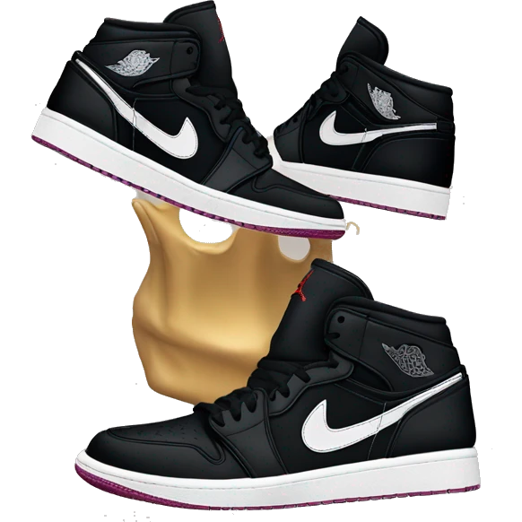 Nike air Jordan 1 low black emoji