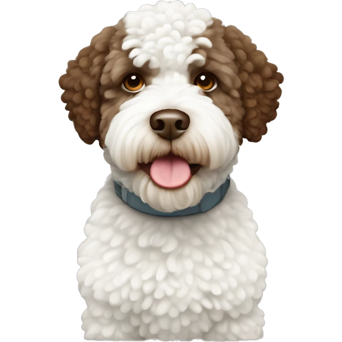 Lagotto Romagnola brawn with white leg  emoji