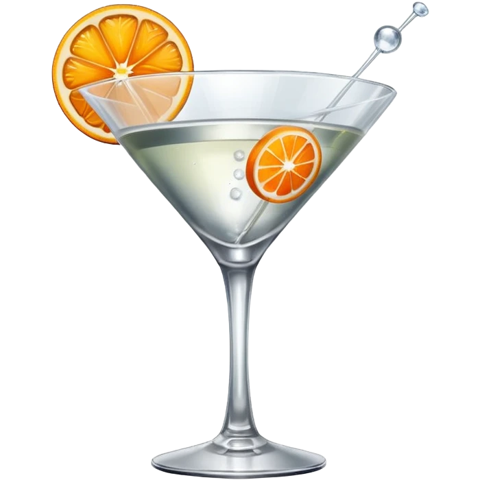 Martini with orange slice emoji