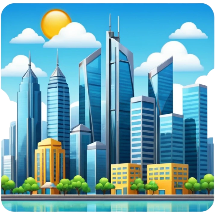 beautiful modern city emoji png emoji