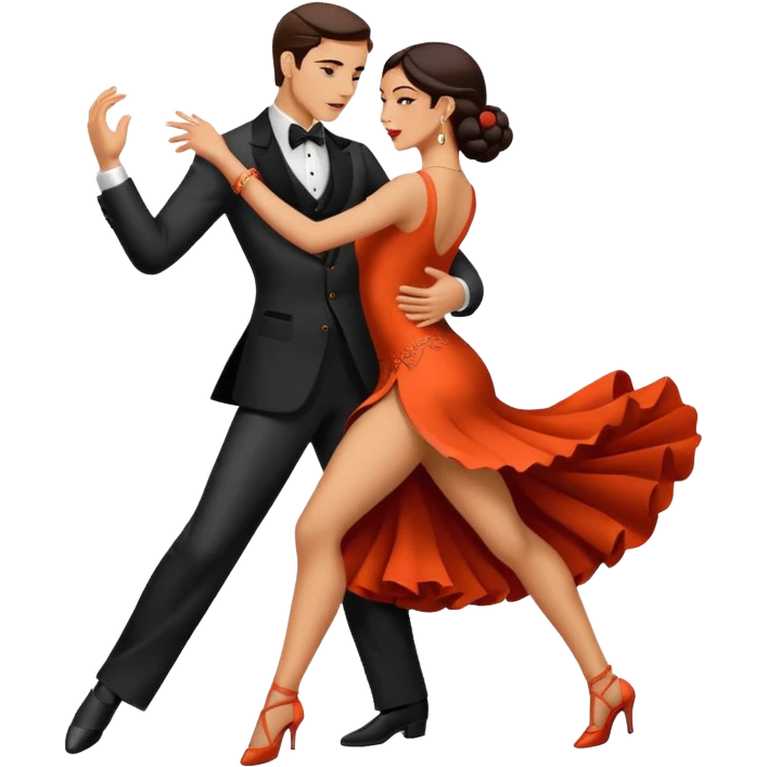 Pareja bailando tango emoji