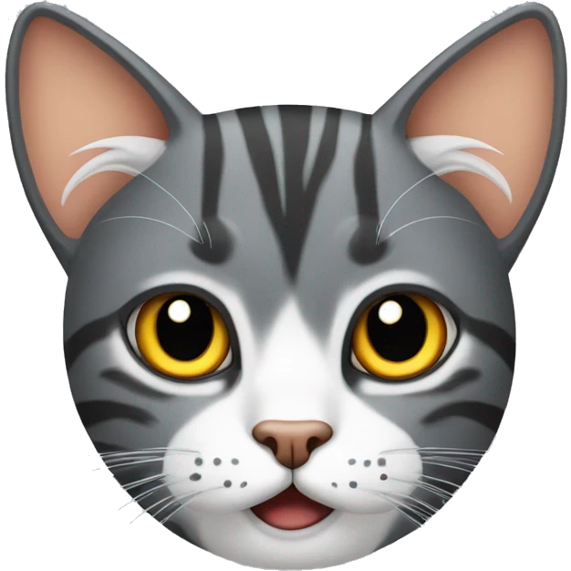 cat of the British rocker breed with a stern expression on his face emoji