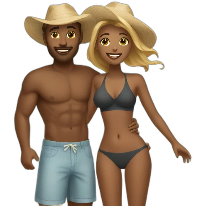couple on the beach emoji